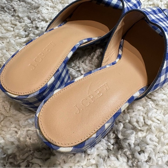 J. Crew All-Day Mules in Blue/White Gingham Size 8 - Picture 7 of 11